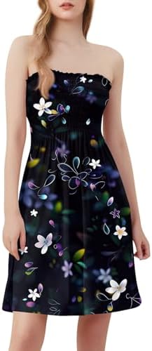Summer Dresses for Women Floral Smocked Dresses Summer Off Should...