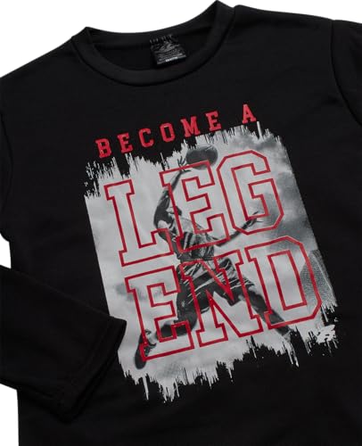 Pro Athlete Boys Tracksuit Set - 3 Piece Long Sleeve Tee Fleece Zip Up Hoodie Sweatshirt and Sweatpants for Boys (Size: 8-16)4