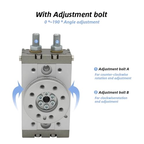 Vérin pneumatique rotatif MSQB 0-190° réglable pour automatisation