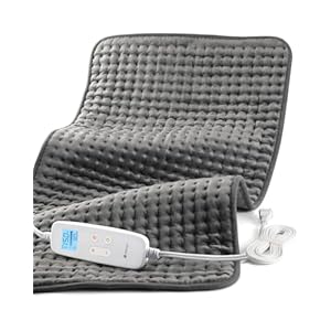 CooCoCo Almohadilla térmica grande de 17 x 33 pulgadas para espalda, regalos aprobados por la HSA para mamá papá, almohadilla térmica eléctrica para cuello, hombros, calambres menstruales, almohadilla