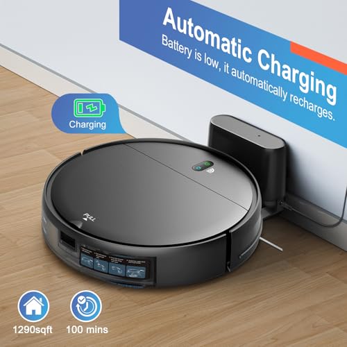 Image of Robot Vacuum and Mop Combo, 2 in 1 Robotic Vacuum Cleaner with Schedule, App /Alexa /Voice Control, Slim 2.87 inch, Self-Charging, Strong Suction & Long Runtime, Ideal for Hard Floor, Pet Hair, Carpet