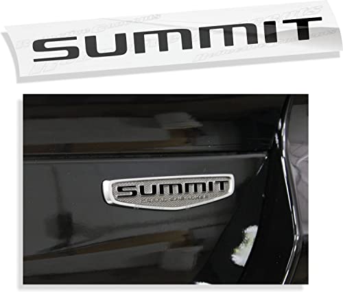 Reflective Concepts 2021-2022 Jeep Grand Cherokee L Summit Liftgate Emblem Overlay Decal Stickers - (Color: Gloss Black)