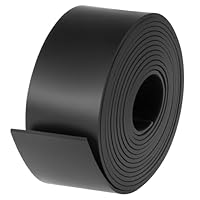 QWORK® Neopren Gummistreifen - 50mm x 3mm x 3m Länge - Schwarz - Vollgummi Gummiplatte für DIY-Dichtungen, Isolation, Antivibration