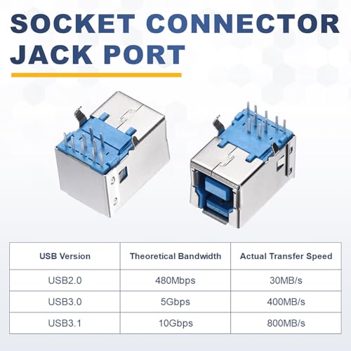 Conectores USB 3.0 tipo B de 9 pines y 90 grados para reparar proyectos de electrónica 4