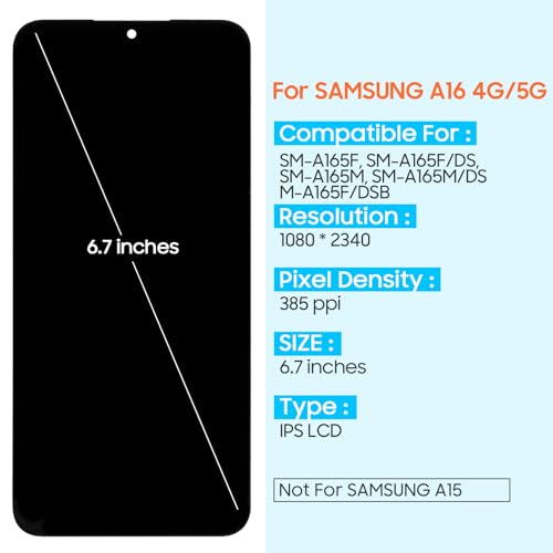 Remplacement bloc écran pour Samsung Galaxy A16 4G avec kit outils - 2