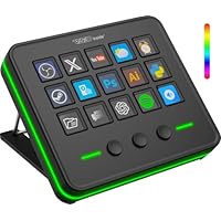 VSDINSIDE Macro Keypad, Stream Controller Deck Gaming Streaming Shortcut Keyboard, 18 Programmable Keys Customizable Visual AI Pad USB Soundboard for OBS, YouTube, Desk Office Setup, Laptop, PC, Mac