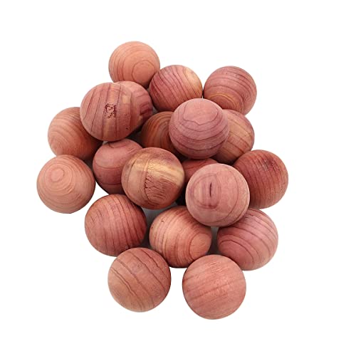 Hsthe Sea 20 Pieces Natural Cedar Balls Aromatic Red Cedar Wooden Balls Anti Moth Freshener Deodoriser for Wardrobes Clothes Storage Drawer Wardrobe Freshener Accessories - Image 4