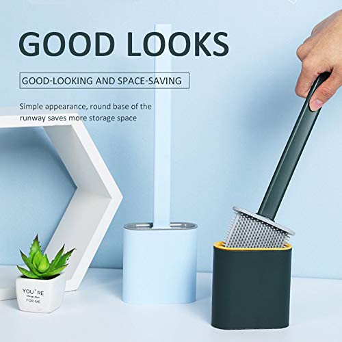 Conjunto de escova e suporte de silicone para vaso sanitário da FANZHOU, escova e suporte de limpeza