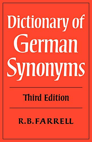 Preisvergleich Produktbild Dictionary of German Synonyms 3ed