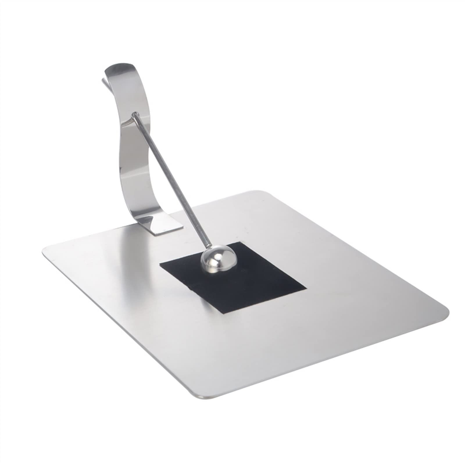 Tissue Case Stainless Steel Paper Towel Rack Square Seat Hotel Restaurant Countertop Pressure Clip Creative Napkin Tissue Dispenser(L)