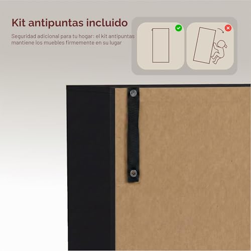 Estantería Oxford Cube de madera negra librería modular de 5 baldas 8