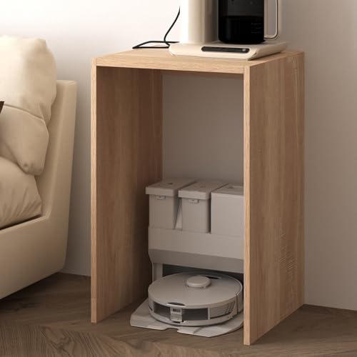 ksxnkhk Mueble de Almacenamiento para aspiradora, Soporte para Robot Aspirador, Soporte Oculto de Madera para Robots, Mesa Auxiliar, Adecuado para Varios Modelos, hogar versátil (Beige, 45