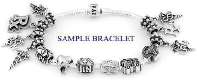 Miniatura 3 de LGU Abalorio de plata de ley oxidado con forma de corazón, Plata esterlina