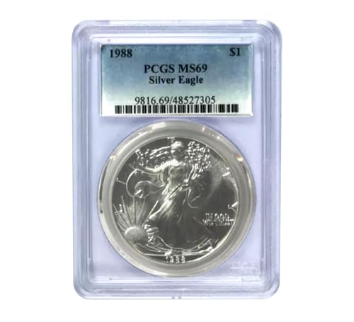 USA 1988 (price varies) Silver Eagle Coin MS69 PCGS United States Mint
