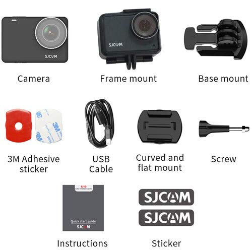Câmera de Ação Sjcam SJ10 Pro Action, Sensor Sony IMX377 4K, Tela sensível ao toque UHD IPS SuperSen