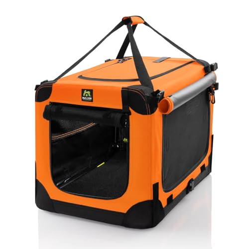 Maelson Soft Kennel Neon-Orange, 52 cm - Faltbare Hunde-Transportbox
