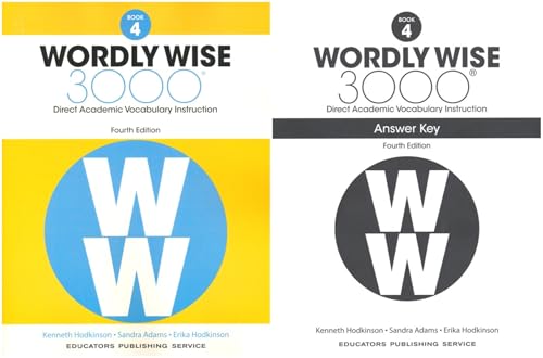 Wordly Wise 3000® 4th Edition Book 4 Bundle SET - Student Book and Answer Key - Direct Academic Vocabulary Instruction for Grade 4