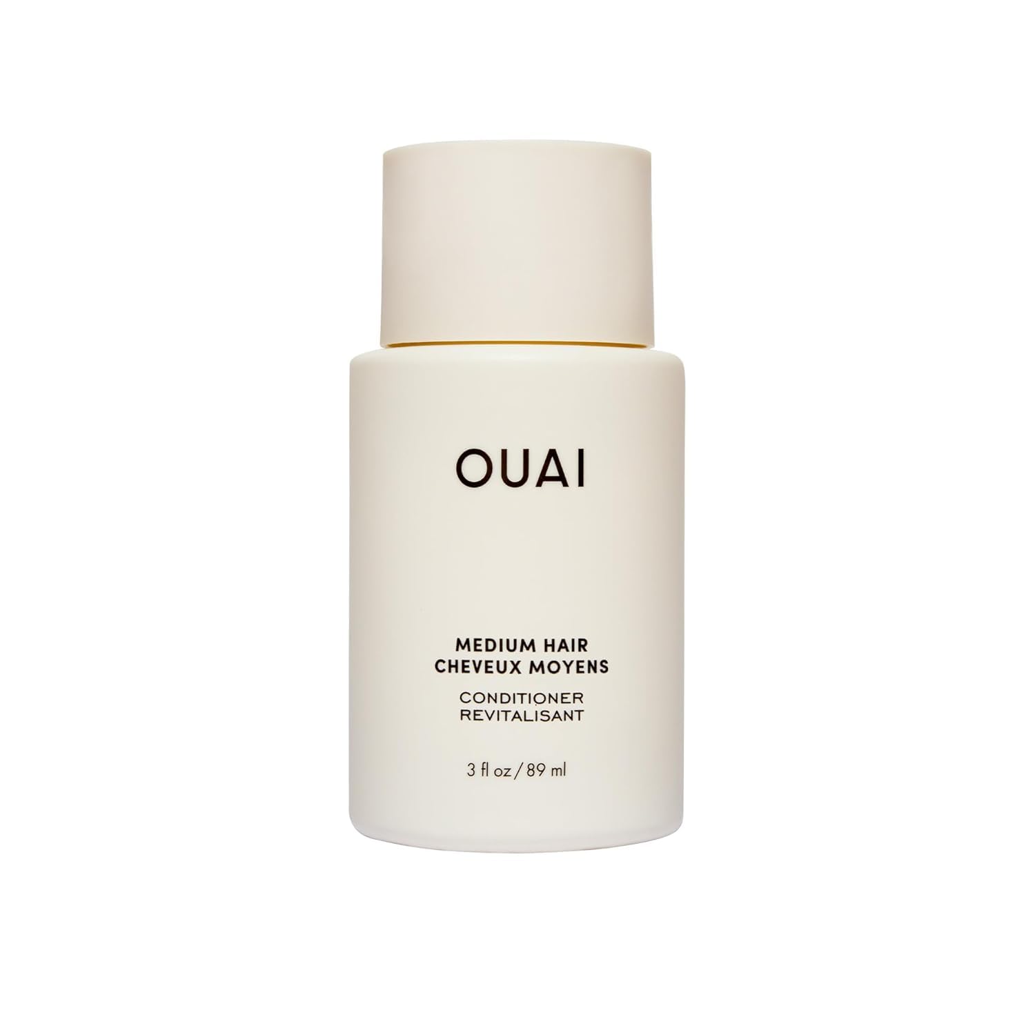 OUAI Medium Conditioner Travel Size - Hydrating Hair Conditioner with Coconut Oil, Babassu Oil, and Keratin - Strengthens, Repairs and Adds Shine - Paraben and Phthalate Free Hair Care Products (3 Oz)