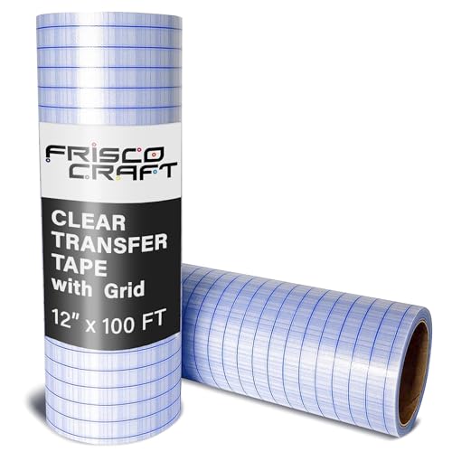 Image of Frisco Craft Clear Transfer Tape Roll with Reusable Adhesive 12 inch x 100ft
