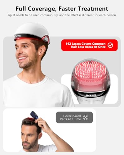 Image of Red Light Therapy for Hair Growth, Laser Hair Growth Cap for Hair Loss, Rechargeable Battery- FDA Cleared Hair Growth for Men & Women, Wireless Red Light Hair Therapy, 162 Lasers