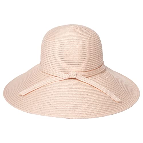 San Diego Hat Company Womens Braided Sun Hat with Self-Tie Band 5-Inch Brim Blush