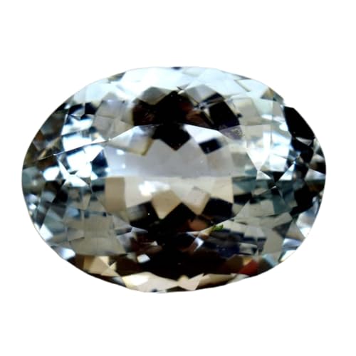 Aigue-marine naturelle Maria ovale d'exception pour création de haute joaillerie