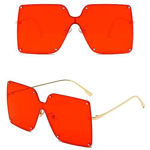 LEMON GRASS Rimless 72mm Oversized Flattop Sunglasses3