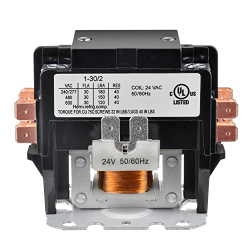 2 Poles FLA 30 Amp Coil 24 VAC Air Conditioner Condenser