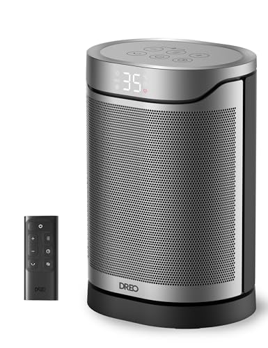 DREO Radiateur céramique 318, 1500 W, chauffage électrique pour chambre, protection contre la surchauffe et le basculement,...