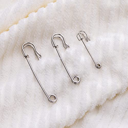Large Safety Pins Pack Of 40, Safety Pins Heavy Duty Assorted (2", 2.5", 3"), Blanket Pins Safety Pin Extra Sturdy Bulk Pins For Blankets, Skirts, Crafts, Kilts #TOP4