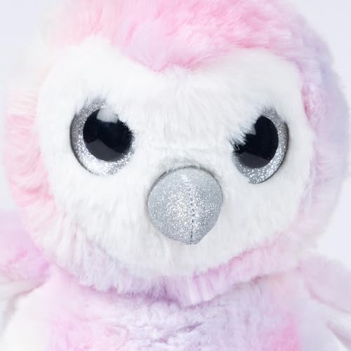 Image of Berry Shiny is Miny Series, Owl, Plush Soft, Toy Cute Kids, Sparkly Eyes, Birthday Animal Baby Boys /Girls (Pink)