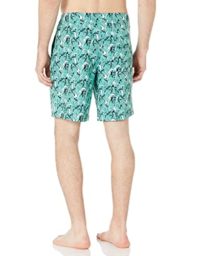 Amazon Essentials AEWSW03SS23_S_TURQUOISE GREEN, TROPICAL Men'S Board Shorts, Turquoise Green Tropical Leaves thumb #1