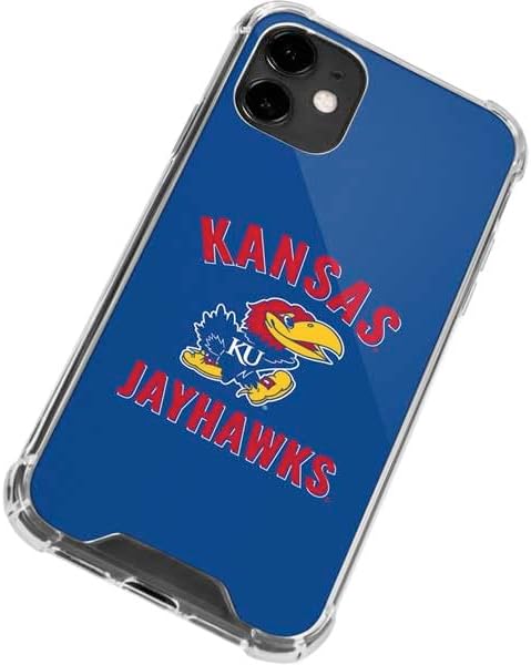 Skinit Clear Phone Case Compatible with iPhone 12 - Officially Licensed University of Kansas Jayhawks Mascot Design