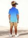 NikNio Boys Polo Shirt Short Sleeve Performance Dry Fit Stretch Funny Print Collared Golf Shirts for Boy Blue Palm 7-8 Years