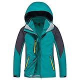 JMKEY Jaqueta feminina de esqui femininas à prova d'água lã lã casaco de neve 3 em 1 jaquetas de snowboard inverno quente blusão capa de chuva