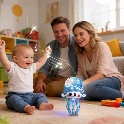 Juguetes de gateo interactivos y musicales operados por batería 2