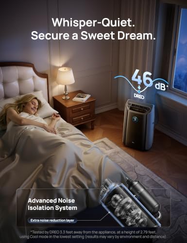Image of DREO Portable Air Conditioner 516S, 14000 BTU ASHRAE (10000 BTU DOE) Smart AC Unit for Bedroom with Drainage-free Cooling, Fan&Dehumidifier 3 in 1, APP /Voice /Remote, Quiet Standing AC for Room Indoors