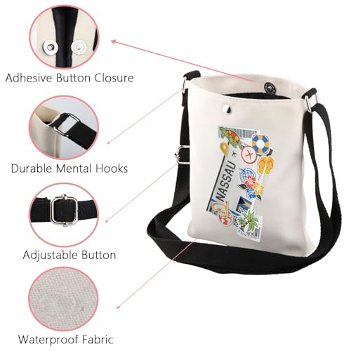 WSNANG Bahamas Vacation Souvenir Shoulder Bag Nassau Travel Crossbody Bag Bahamian Caribbean Island Sea Lovers Gift (Nassau CB)4