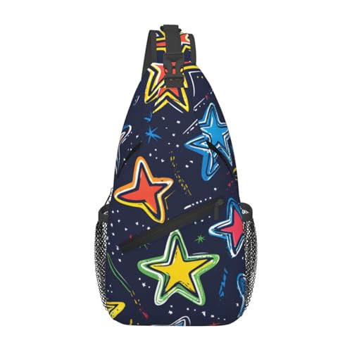 Bolso tipo bandolera con estrellas coloridas para viajes