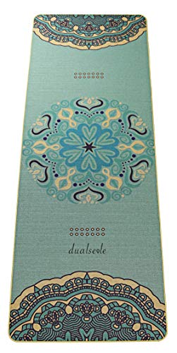 dualseele Eco Yogamatte rutschfest aus Jute und Naturkautschuk mit Tragegurt (183 x 68 x 0,5 cm)