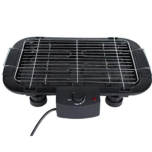 Elektrischer Tischgrill im Innenbereich Rauchfreier Tischgrill Grillen mit Wassergefüllter Auffangschale, Temperaturregelung, 2000 W, 48 x