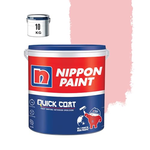 Image of Nippon Paint Quick Coat Interior Emulsion Paint - 10 KG (ASTILBE VENUS)-Quick Drying, Good Coverage, Low VOC-Paint for Wall, Living Room