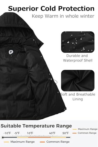 Women's Winter Warm Puffer Coat Cropped Slim Fit Down Jacket with Removable Hood Long Sleeve Lightweight Coats4