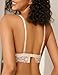 Avidlove Sexy Bralettes for Women V Neck Lace Bralettes No Underwire Lingerie Beige L