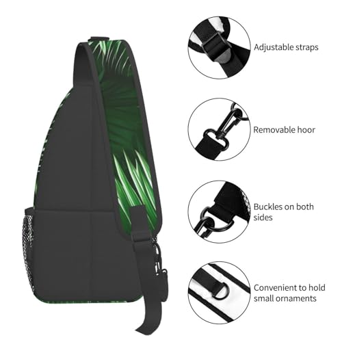 Morrales Crossbody Estampado hojas tropicales Unisex miniatura 5
