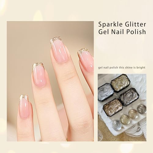 Esmalte en gel multicolor para uñas con brillo metálico miniatura 3