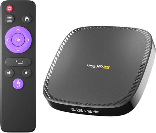 Android TV Box, Smart TV Box 4GB RAM 164GB ROM, Caja de TV Soporte 8K Ultra HD WiFi 2.4/5.0GHz