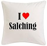 I Love Salching Kissenbezug aus Mikrofaser in der Größe 40cm x 40cm mit Reißverschluss