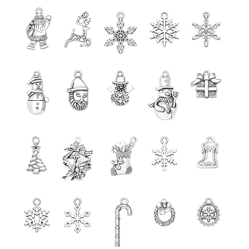 MISS RIGHT Christmas Ornaments, 20 Pcs Winter Christmas Themed Jewelry