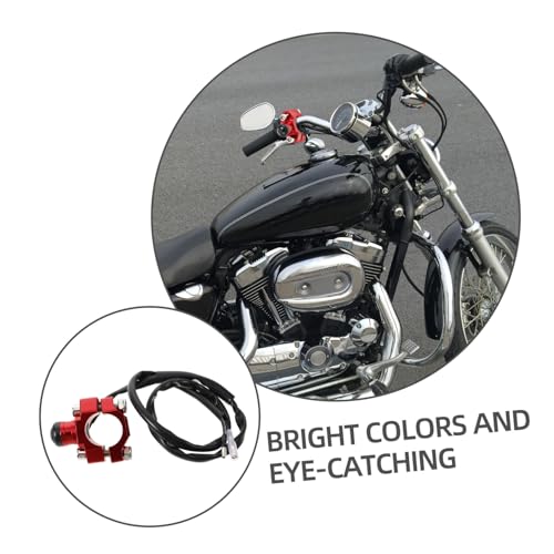 Interruptor de encendido y stop-start rojo para manillar de moto y ATV 3